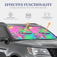 thumbnail image 3 of Kdxio Psychedelic Cartoon Frog Print 2-Piece Sun Shade Front Windshield - Foldable Car Front Window Sunshades for Most Sedans SUV Truck, 3 of 5