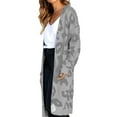 thumbnail image 5 of Oversized Women's Leopard Print Cardigan with Front Opening, 5 of 9