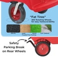 thumbnail image 4 of Children's Factory Angeles Bye Bye Buggy 6 Passenger Stroller | Sturdy Multi Passenger Daycare Stroller with Fat Tires | Easy-to-Fasten Safety Buckles, Parking Brake, & 360 Pivoting Wheels | Red, 4 of 5
