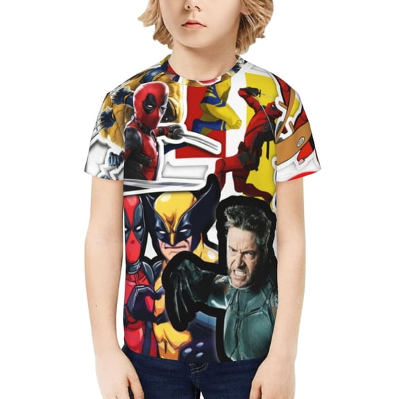 Wolverine T-Shirt for Boys Girls Youth, 3D Printed Graphic T-Shirts Short Sleeve Summer Casual Tee Shirts for Kids