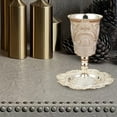 thumbnail image 6 of Dualoai Cocktail Cup Goblet with Saucer Decoration European Embossed Tableware, 6 of 9