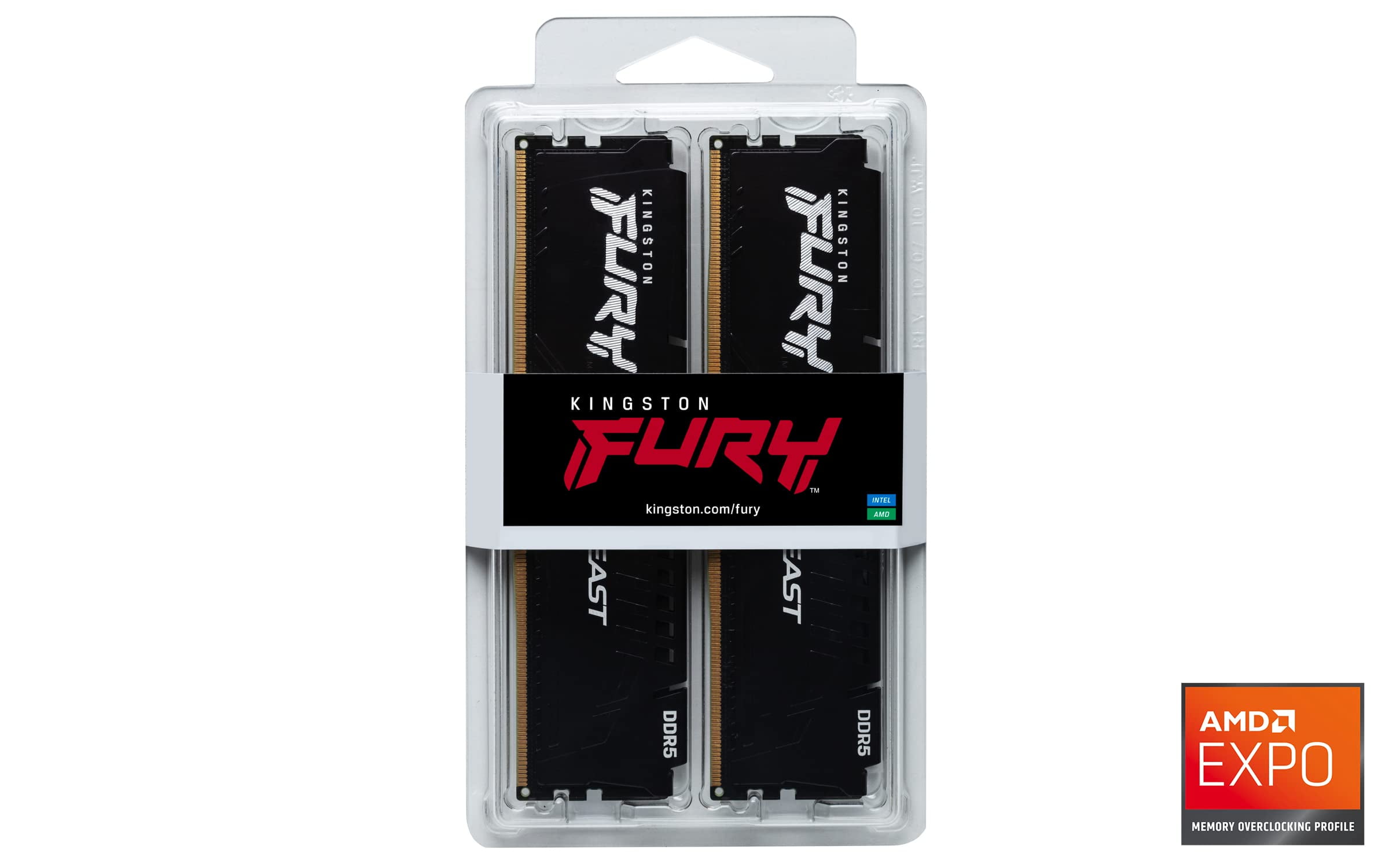 Kingston fury ddr5 x２つ32GB(64GB)6000mhz Kingston Fury Beast Black 64GB (2x32GB) 6000MT/s DDR5 CL30