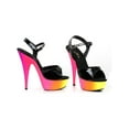 thumbnail image 2 of Ellie Shoes Womens E-609-Sunrise, 6" Pointed Stiletto Sandal 5 / Black/Sherbert, 2 of 2
