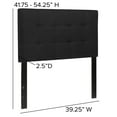 thumbnail image 6 of Emma + Oliver Quilted Tufted Upholstered Twin Size Headboard in Black Fabric, 6 of 10