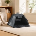 thumbnail image 4 of Portable Pet Tent for Small Cats & Dogs, Waterproof Breathable Foldable Indoor/Outdoor with Cushion, Gray 40x40x40cm, 4 of 6