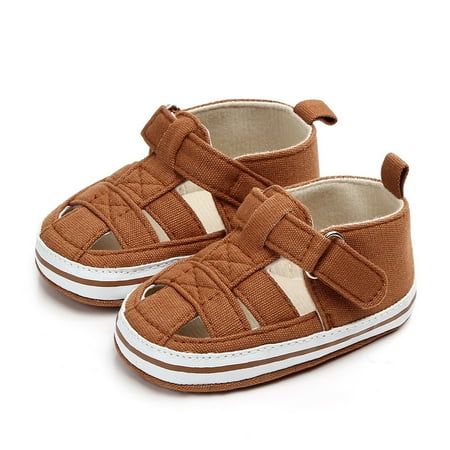 

Dyfzdhu Baby Sandals Pierced Anti-Slip Baby Summer Sandals Soft Prewalker Shoes Crib Fashion Baby Shoes