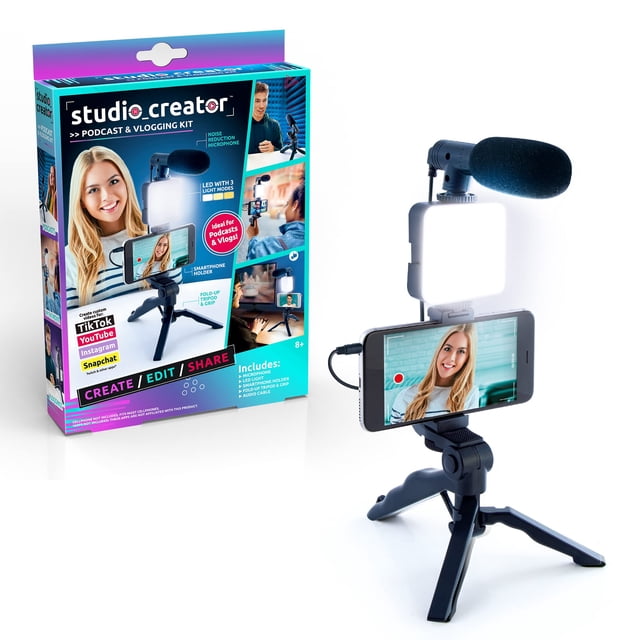 Kit de podcasts y vlogs Canal Toys Studio Creator con trípode