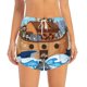 thumbnail image 2 of Balery Animals on Noah's Ark Pantalones cortos deportivos para mujer con forro y dos bolsillos, elásticos, para entrenamiento, gimnasio, yoga-Small, 2 of 7