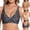 P Dark Gray, variant on 3PC Jelly Bras for Women BWASD Wireless Comfortable Plunge Bralettes No Underwire Leopard Print Push Up Full Support Sport Bra Daily Wear 2026 S-4XL