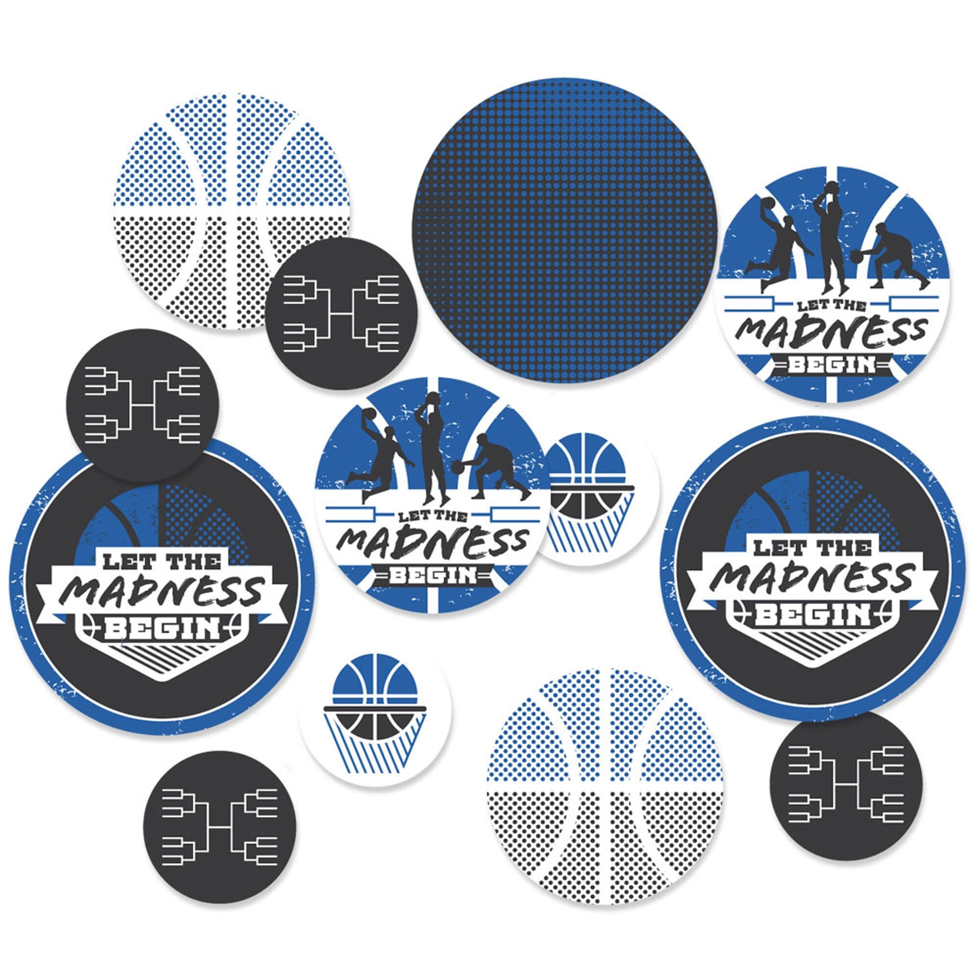 Big Dot Of Happiness Basketball Party Swirls - Set Of 40 Hanging Decorations For March Madness