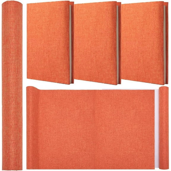 DIY Imitation Linen Fabric with Paper Back for Book Binding Velvet box Making Coral 300x1300mm
