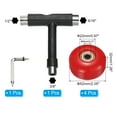 thumbnail image 2 of 52mm 95A Skateboard Wheels with Silver Bearing Street Wheels with Skate Tool, Red, 4 Pack, 2 of 5