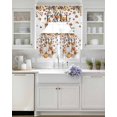 thumbnail image 4 of White Pumpkins Fall Kitchen Curtains Sets 36 Inch Length with Valance, Thanksgiving Country Leaves Farmhouse Swag Valances and Tiers Curtain Set Drapes Swag Curtains for Living Room, Bathroom, 4 of 6