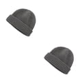 thumbnail image 1 of Qarigey Gorros de punto de otoño, gorro informal de lana, bonitos sombreros de protección, jersey elástico informal, Hip Hop, hombres fríos, esquí, gris oscuro 2piezas Qarigey CBP265728, 1 of 5