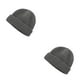 thumbnail image 1 of Qarigey Gorros de punto de otoño, gorro informal de lana, bonitos sombreros de protección, jersey elástico informal, Hip Hop, hombres fríos, esquí, gris oscuro 2piezas Qarigey CBP265728, 1 of 5