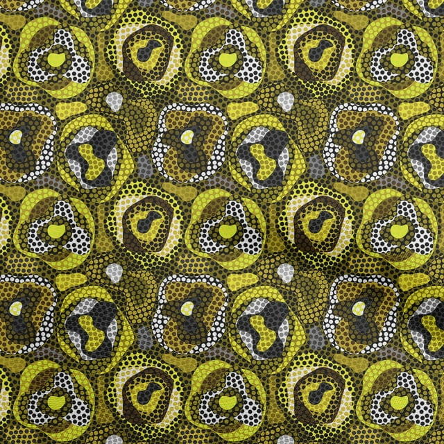 oneOone Cotton Poplin Twill Lime Green Fabric Abstract Craft Projects Decor Fabric Printed By The Yard 56 Inch Wide