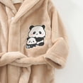 thumbnail image 5 of Gibobby Kids Soft Coral Fleece Bathrobe,Warm Hooded Sleep Robe with Waist Belt,Cute Cartoon Design,for Toddlers Children 2-12Y,Multi-Use Lounge Wear Kids Toddler Pajamas,Brown,Size 13-14T, 5 of 6
