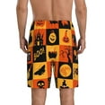 thumbnail image 3 of Daiia Halloween Banner Symbols Mens Woven Stretch Pajama Short,Short Pajama Pants-Large, 3 of 9