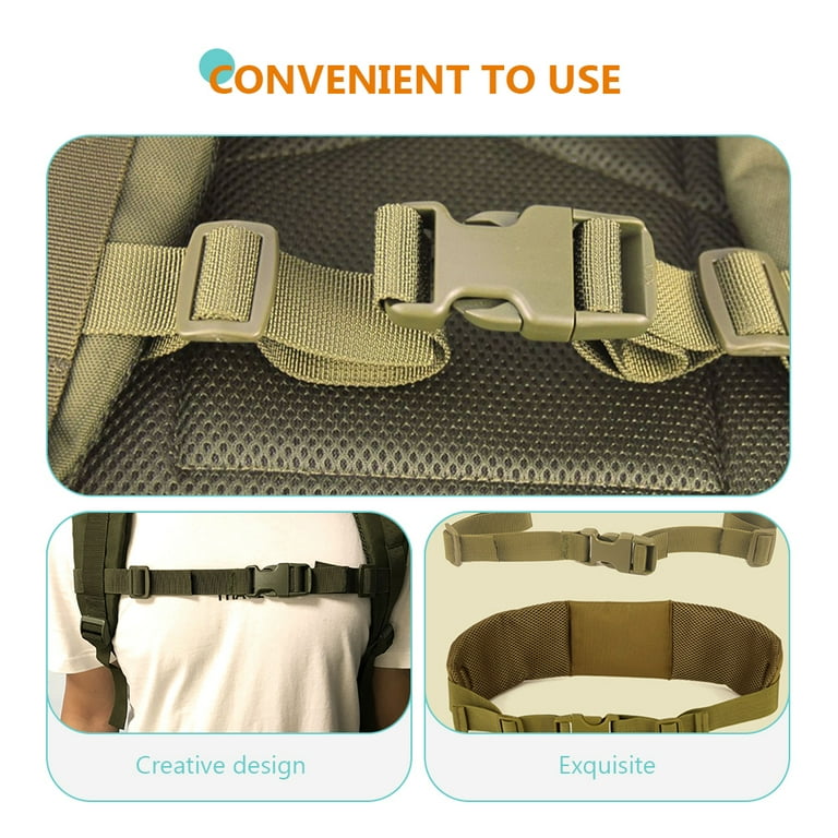 backpack buckles travel 2 Pcs Quick Release Backpack Straps Belt Cord Holder Buckle Travel Army  Green