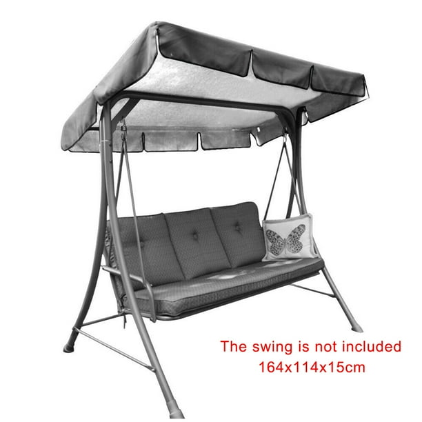 1111Fourone Swing Chair Cover Playground Swing Chair Top Cover Waterproof Sunshade Canopy, Grey