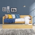 thumbnail image 4 of Camaflexi Mid-Century Solid Wood Twin Daybed with Trundle, Scandinavian Oak, 4 of 12
