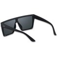 thumbnail image 2 of HAHDAXIA Square Oversized Sunglasses for Women Men Big Flat Top 2 pack Fashion Shield Large UV Protection Rimless Shades, 2 of 6