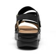 thumbnail image 4 of Pennysue Women's Wedge Ankle Strap Sandals Black Air Platform Sandals With Cushion Support 8M, 4 of 6