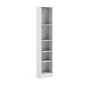 Tvilum Element Tall Narrow 5-Shelf Office Bookcase for Adults, White