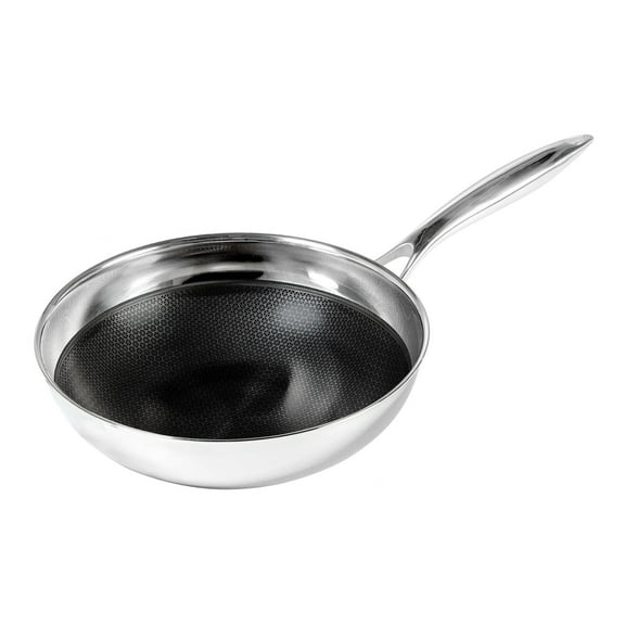 Black Cube Hybrid Quick Release Stainless Steel 9.5" Chefs Pan with Nonstick Coating, Oven-Safe Cookware