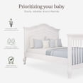 thumbnail image 3 of Evolur Convertible Full Size Solid Wood Bed Rail, Frost, 3 of 6