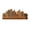 Chicago Skyline - Small Size, variant on Inspired Indigo Cincinnati Ohio Skyline Wall Art Decoration, Walnut and Maple Wood, Brown, Large Size 19" x 7.25"