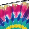 thumbnail image 3 of Colorful Rainbow Tie Dye Spiral Pattern Shower Curtain 36"x72" ,Bathroom Decorative Shower Curtains Set with 12 Hooks,Modern Waterproof Washable Shower Curtain, 3 of 6