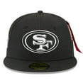 thumbnail image 2 of Men's New Era x Alpha Industries  Black San Francisco 49ers 59FIFTY Fitted Hat, 2 of 5