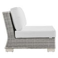 thumbnail image 4 of Modway Conway Outdoor Patio Wicker Rattan Armless Chair in Light Gray White, 4 of 8