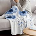 thumbnail image 3 of Flowers Dandelion Blanket Soft Cozy Warm Throw Blanket for Couch, Plush Fuzzy Flannel Fleece Blankets for Sofa, Watercolor Pastoral Spring Blue Floral Bed Blankets Lightweight Gifts for Men, 50"x60", 3 of 9