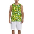 thumbnail image 4 of Easygdp Watercolor Kiwi Fruits Summer Men's Mesh Basketball Jersey Quick Drying Sleeveless Shirts Fitted Muscle Tank Tops Sport Round Neck T-Shirt - 3X-Large, 4 of 9