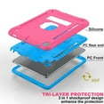 thumbnail image 6 of iPad Air 2 Case with Soft Screen Protector, Dteck Heavy Duty Shockproof Three Layer Plastic and Silicone Protective Cover with Kickstand For Apple iPad Air 2 (A1566/A1567), Rose/Blue, 6 of 6