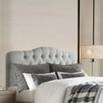 thumbnail image 6 of Gewnee Gray Queen Platform Bed,Linen Fabric Padded Headboard,Solid Wood Slat Support & Sturdy Construction,Ideal for Bedroom,Box Spring Required, 6 of 8
