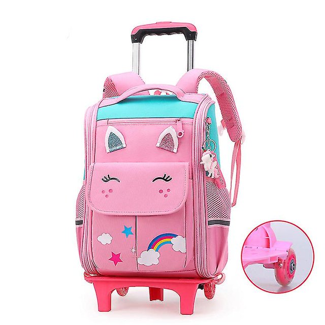 Sac à Dos à Roulettes pour Filles, Sacs Trolley Scolaires avec Roues, Sac à Dos Roulant pour Garçons, Sac à Dos à Roulettes pour Enfants