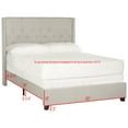 thumbnail image 5 of SAFAVIEH Winslet Modern Tufted Upholstered Bed Frame with Nail Heads, Queen, Light Grey, 5 of 7