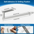 thumbnail image 5 of Gold Wall Mounted Paper Towel Holder Self Adhesive or Drilling 304 Stainless Steel Kitchen Roll Dispenser Under Cabinet, 5 of 7