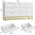 thumbnail image 4 of IdealHouse Modern 7 Drawer Dresser, Wide Chest with Gold Metal Legs & Handles, Wood Storage Organizer for Bedroom, Living Room, Hallway, White, 4 of 8