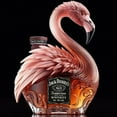 thumbnail image 2 of Flamingo Whiskey Bottle - 320 milliliters, a creative animal-shaped glass spirit bottle, a home bar decoration wine gift box designed with a unique flamingo theme, 2 of 8