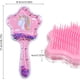 thumbnail image 2 of JM Paquete de 2 cepillos para el cabello para niñas (rosa, morado), cepillo para el cabello para niños, peine con airbag con purpurina de unicornio de dibujos animados, juego de cepillos para el cabello adecuado para niños y niñas con cabello rizado y liso, como regalo para el día del niño. JM, 2 of 5
