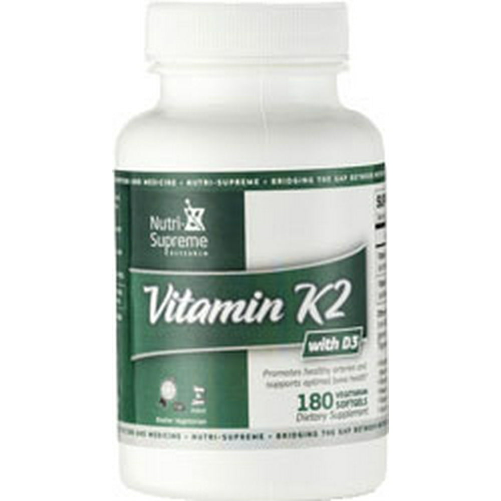 NutriSupreme Research Kosher Vitamin K2 with D3 90 Vegetarian Softgels