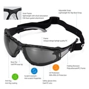 SAFEYEAR Anti Fog Tinted Safety Glasses For Work,With Scratch Resistant,UV 400,Impact Resistant.EN166 Certified Protective Goggles- For DIY, Lab Chemistry, Cycling Sports Sunglasses (Three Colors)