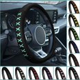 thumbnail image 2 of FH Group Genuine Leather Lace-Up Steering Wheel Cover - Blue, 2 of 7