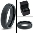 thumbnail image 5 of Charming Jewelers Tungsten Wedding Band Ring 6mm for Men Women Comfort Fit Black Beveled Edge Brushed Lifetime Guarantee, 5 of 5