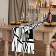 thumbnail image 2 of Table Runners 72 Inches Long Dress Scarves, Sage Green Black Geometric Farmhouse Kitchen/Dining Table Runner, Coffee Tablerunners, Abstract Art Modern Line 18x72 Inch, 2 of 9