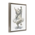 thumbnail image 4 of Ballet Rhino Tutu Brown Framed Floater Canvas Wall Art, design by Ziwei Li, 4 of 10
